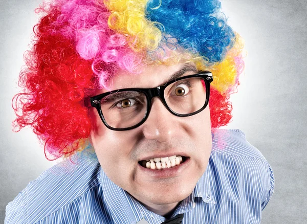 Clown arrabbiato — Foto Stock