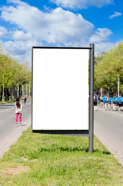 Prázdné ulice billboard — Stock fotografie