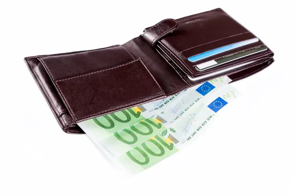 Pengar och plånbok — Stockfoto
