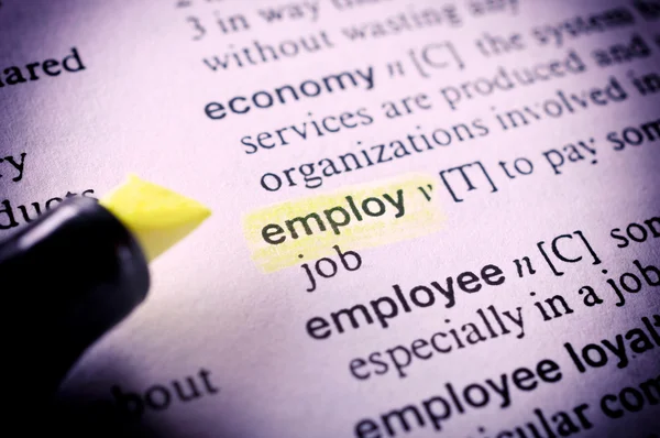 Employ word — Stock Photo, Image