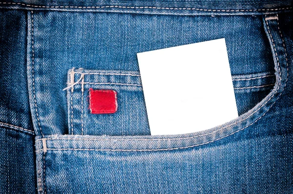 Jeans pocket — Stock Photo, Image