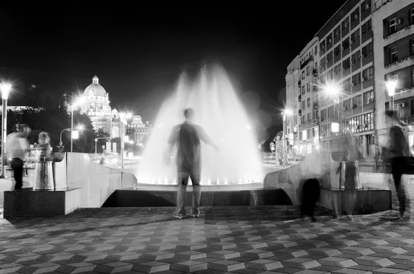 Fontana notturna — Foto Stock