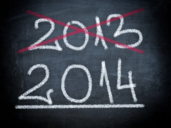 2014 on chalboard — Stock Photo, Image