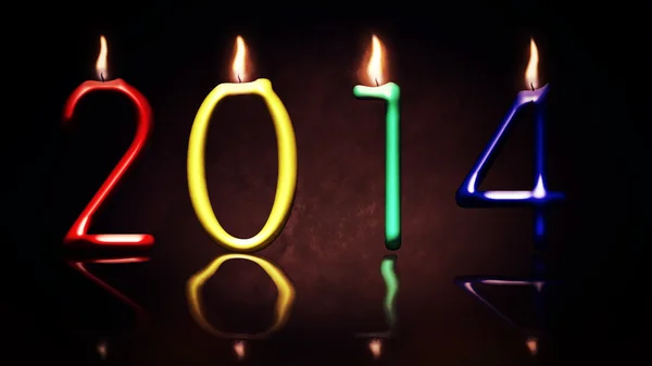 Nowy rok świeca — Zdjęcie stockowe