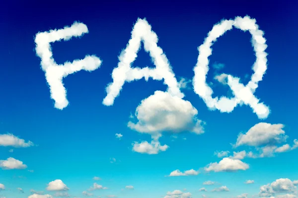 FAQ nubes — Foto de Stock