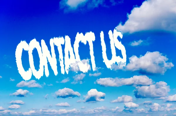 Contact us clouds — Stock Photo, Image