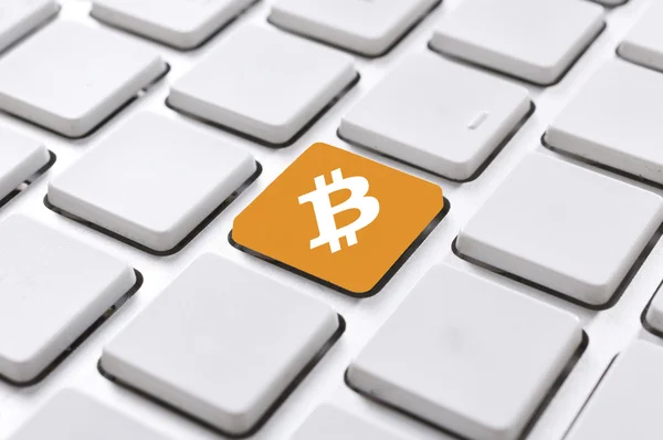 Bitcoin ボタン — ストック写真