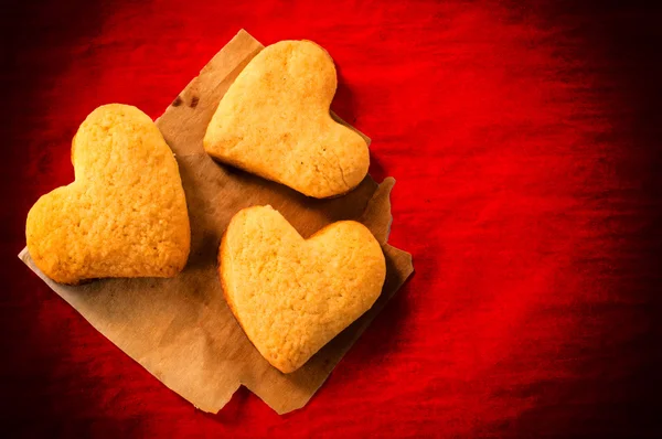 Biscotti al cuore — Foto Stock