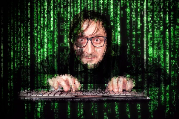 Homem cibernético — Fotografia de Stock