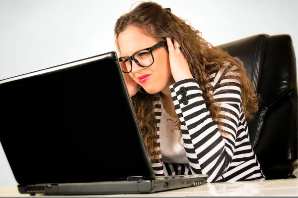 Female have stress time Stock Photo