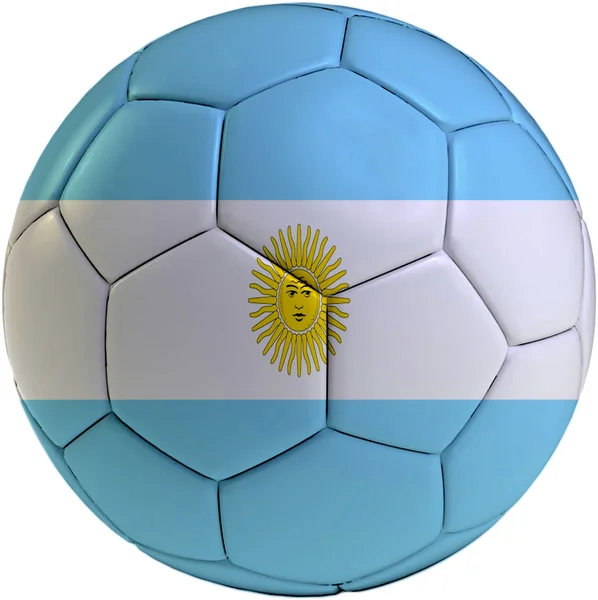 Fotboll boll med argentinska flagga — Stockfoto