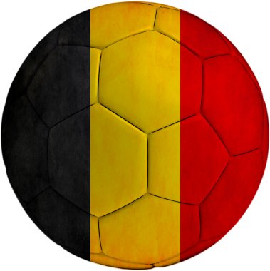 Belçika bayrağı ile futbol topu