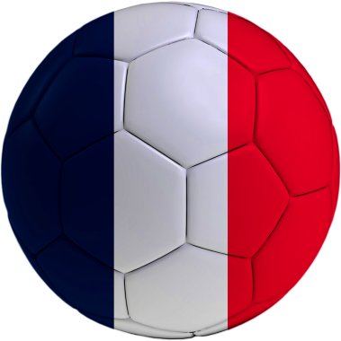 Fransa bayrağı ile futbol topu
