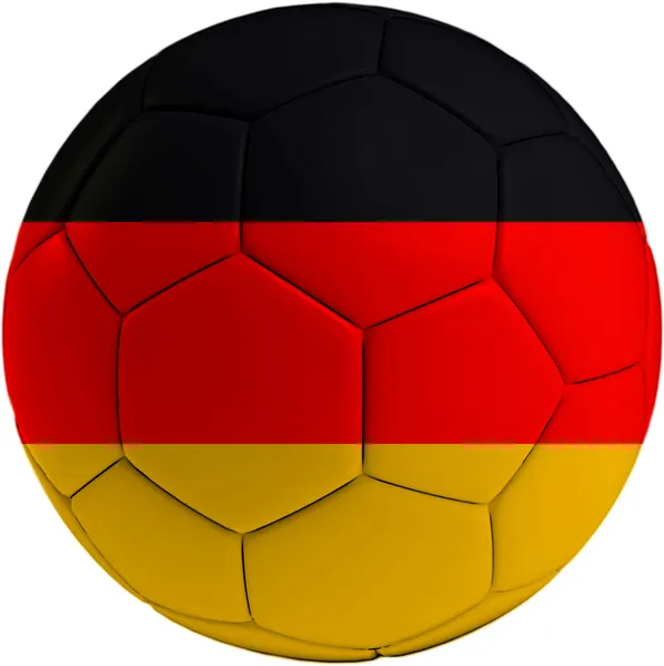 Fotbalový míč s německou vlajkou — Stock fotografie