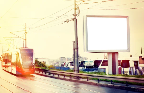 Miasto billboard — Zdjęcie stockowe