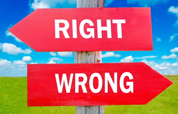 Right or Wrong — Stock Photo, Image