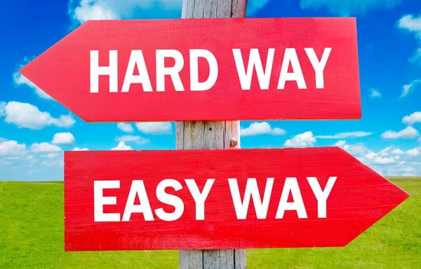 Hard and Easy way — Stock Photo, Image