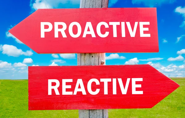 Proactive and reactive — Stock Photo, Image