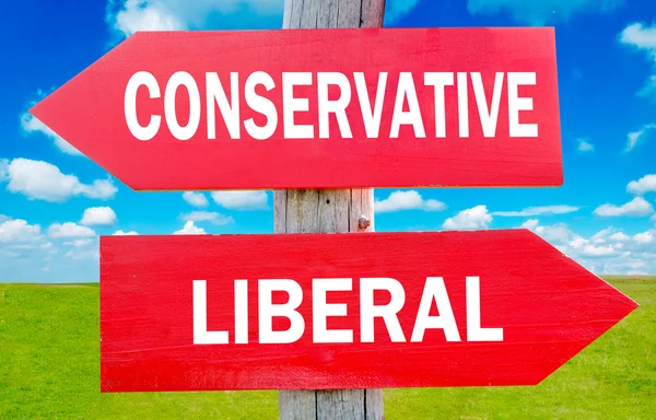 Conservatore o liberale — Foto Stock