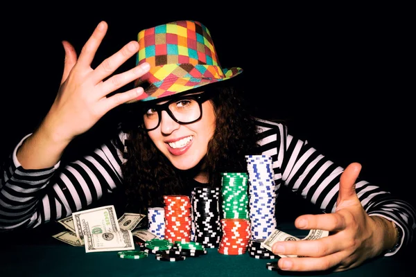 Gelukkig poker — Stockfoto