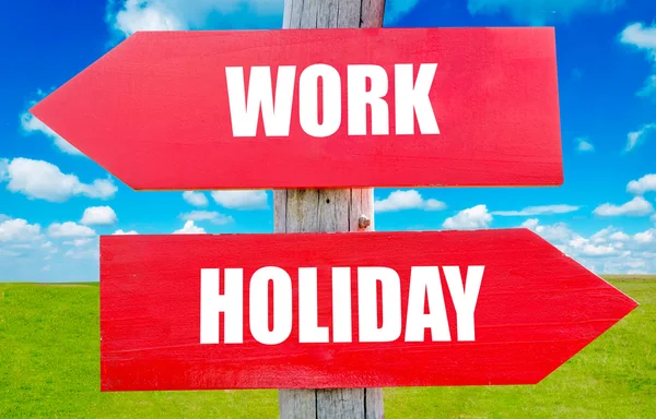 Trabajo o vacaciones — Foto de Stock