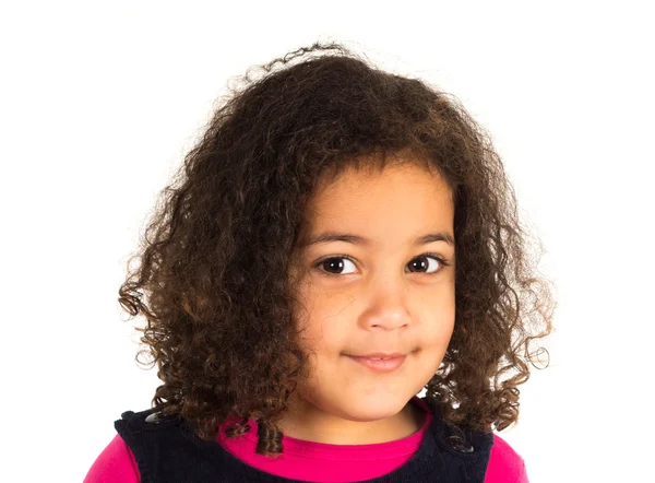 Little girl with curly hairstyle — Stock Photo, Image