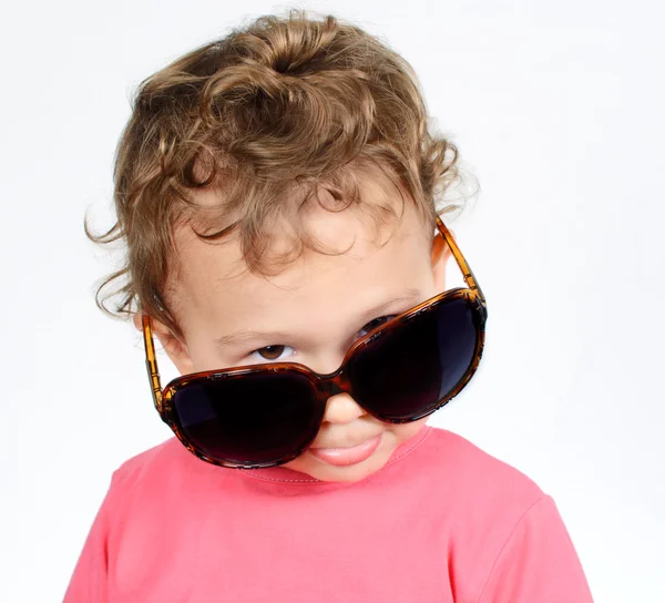 Funny child with sunglasses — Stock Photo, Image