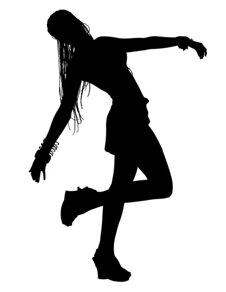 Girl dancing 2 — Stock Vector