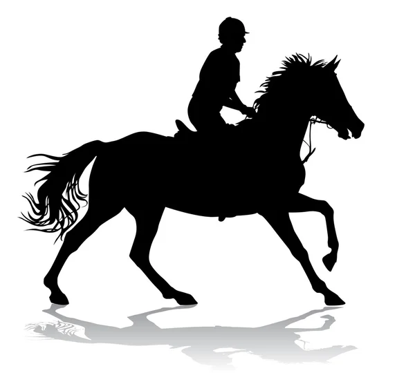 Rider on horse 2 — Stock Vector