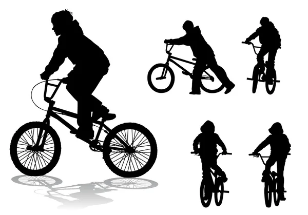 Boy on bike — Stock Vector