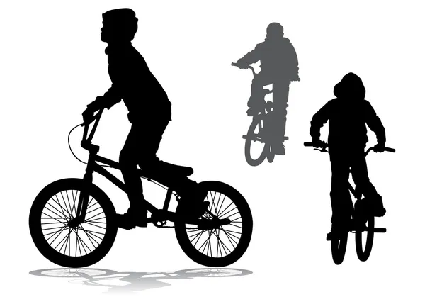 Boy on bike — Stock Vector