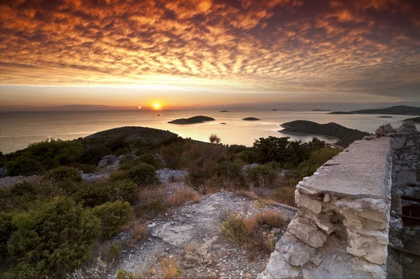 Puesta de sol en Croacia — Foto de Stock