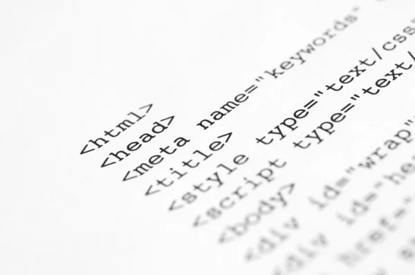 HTML Script — Stock Photo, Image