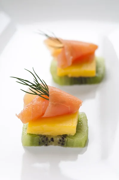 Zalm voorgerecht — Stockfoto