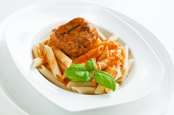 Pasta with meatball — Stock Photo, Image