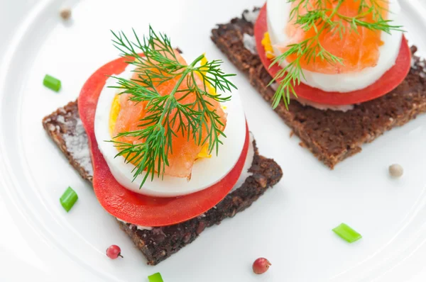 Zalm voorgerecht — Stockfoto