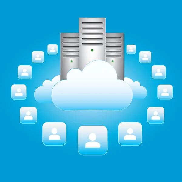 Cloud Networking — Stock Vector