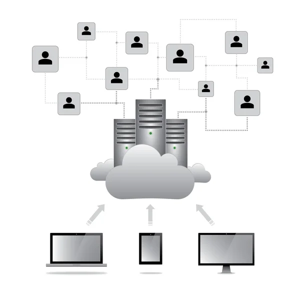 Computación en nube — Archivo Imágenes Vectoriales