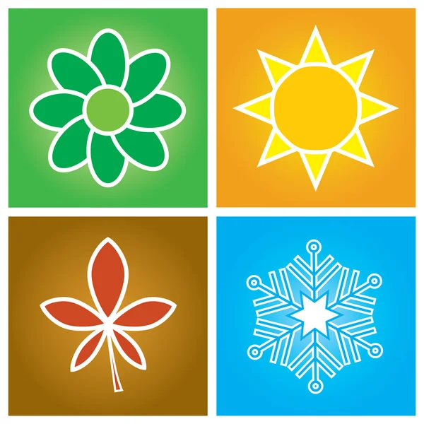 Four Seasons — Stock Vector