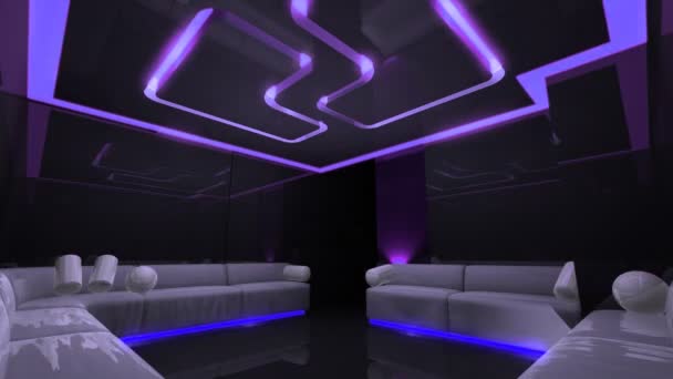 迪斯科俱乐部房间的灯 — 图库视频影像