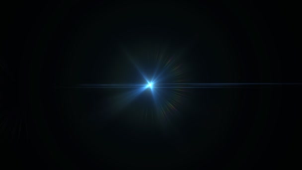 Light blue lens Flare effect — Stock Video