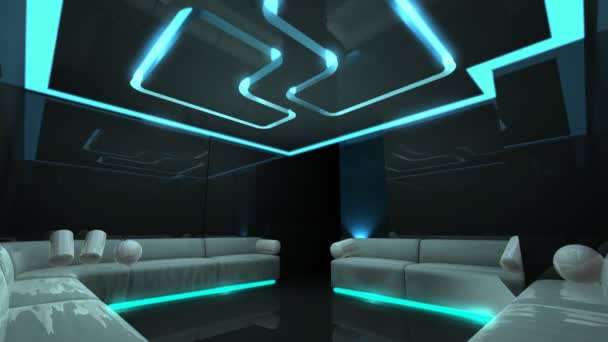 Effetto luce discoteca della Club Room — Video Stock