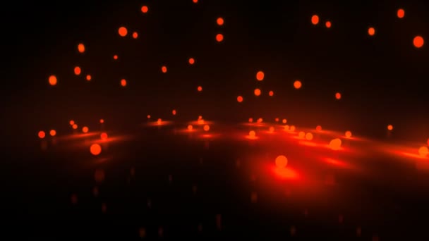 Czerwone tło skaczące kule światła — Wideo stockowe
