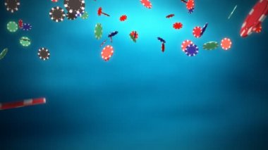 mavi arka plan bırakarak casino fişi