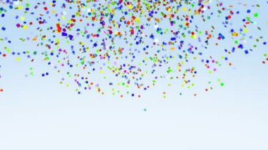 renkli kağıt konfeti düşen döngü