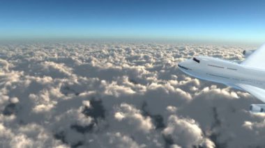 gökyüzünde uçan jet