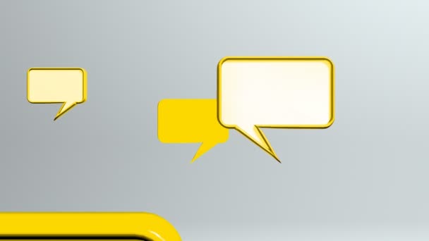 Icônes de conversation jaune — Video