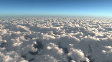 Yeşil jet gökte uçan