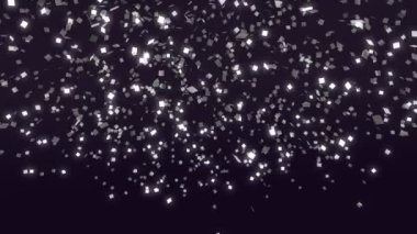 Gümüş Kağıt konfeti düşen döngü hd