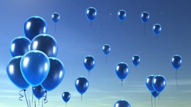 Mavi gökyüzü kadar mavi balon